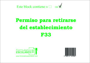 Permiso para Retirarse del Establecimiento