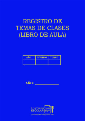 Libro De Aula o Tema Secundario (Tapa Dura)