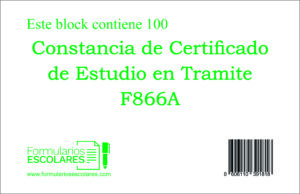 Constancia de Certificado de Estudios en Trámite